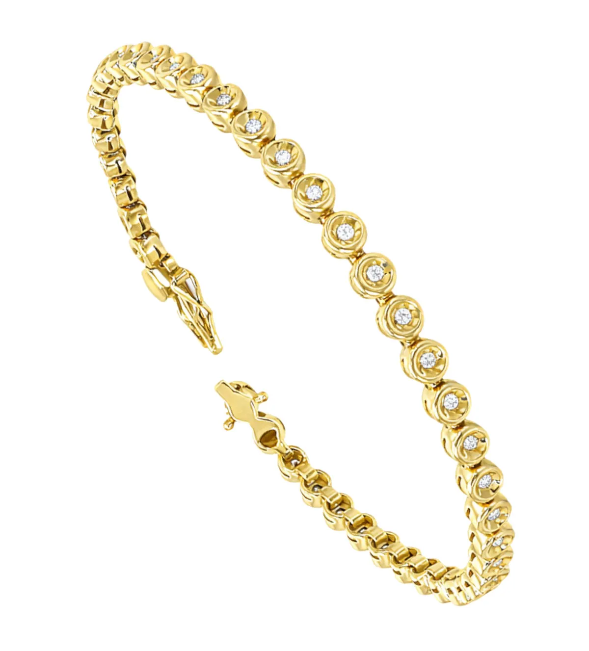 Pulsera de oro 18k y diamantes 067_P000100024 pulsera de oro con diamantes naturales talla brillante 067_P000100024_00