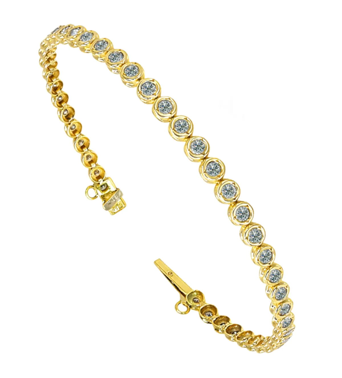 Pulsera de oro con diamantes 037_26100013 pulsera de oro tenis con diamantes 037_26100013