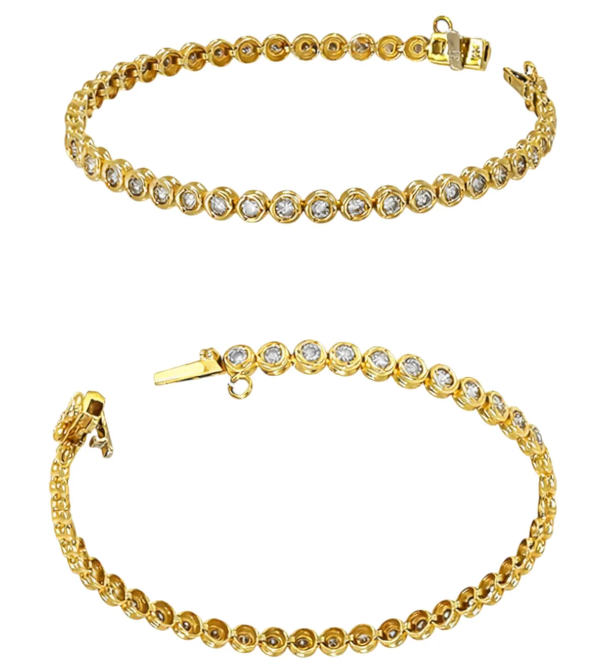 Pulsera de oro con diamantes 037_26100013 pulsera de oro tenis con diamantes 037_26100013_02