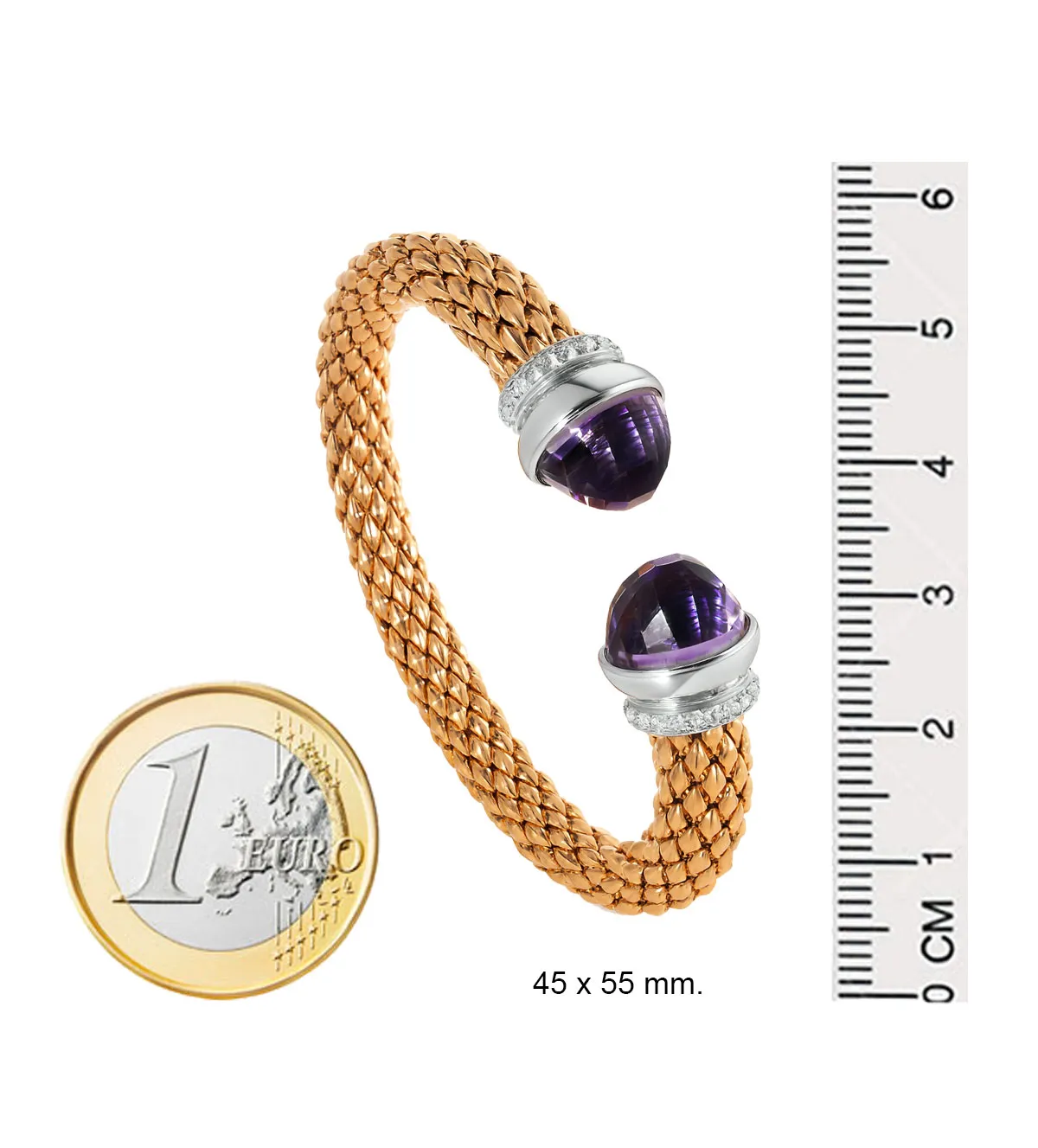 Pulsera de plata chapada bicolor con cuarzos 248_0235 pulsera-de-plata-bicolor-con-cuarzo-amatista-248_0235_M