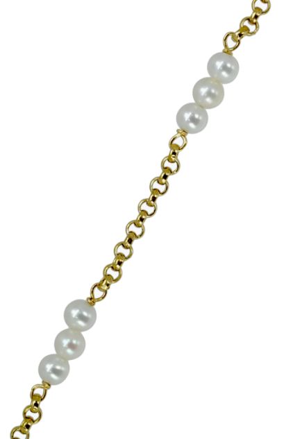 Pulsera en oro con perlas para nina o mujer - foto 04 - rfcia 005_04252