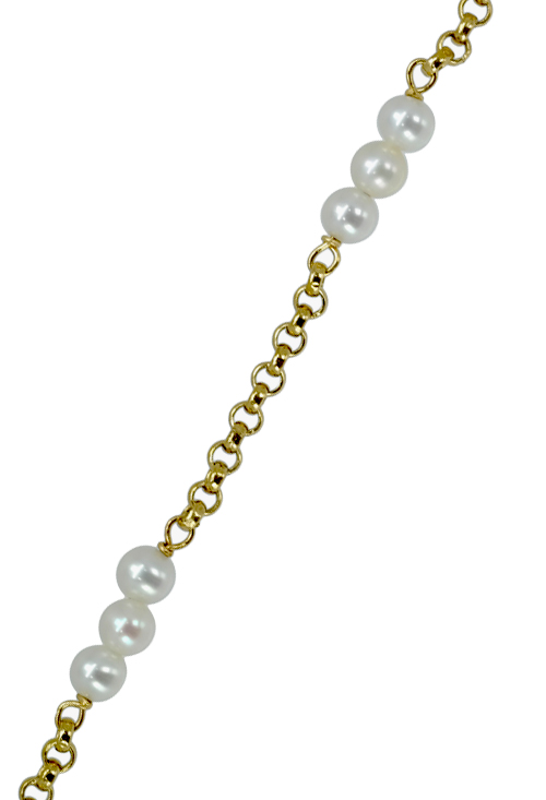 Pulsera en oro con perlas para nina o mujer - foto 04 - rfcia 005_04252