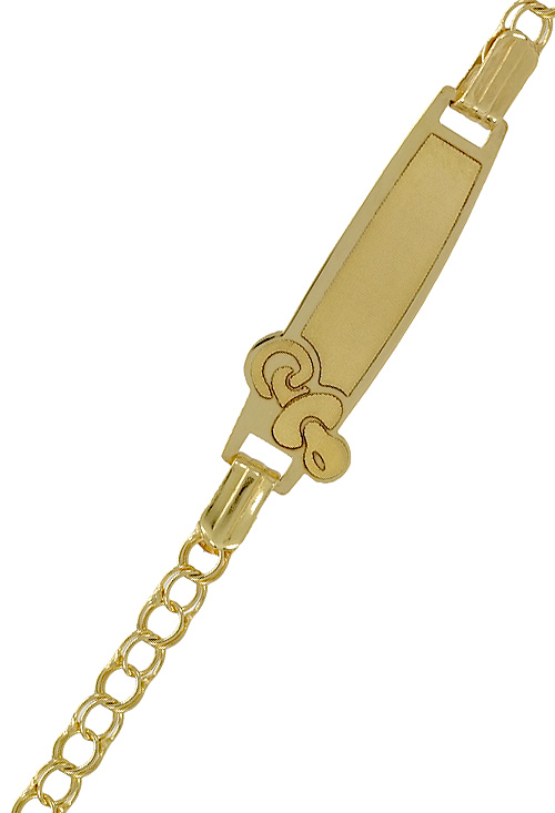 Pulsera oro 18 ktes esclava para bebé chupete 085_9129 Pulsera oro 18 ktes para bebe - foto 04 - rfcia 085_9129