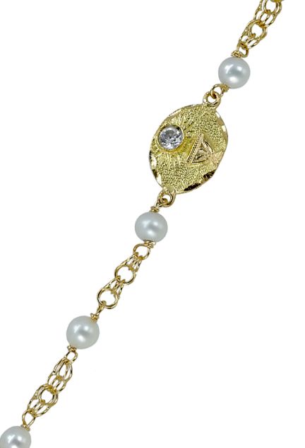 Pulsera oro amarillo y perlas para nina, especial 1a comunion - foto 04 - rfcia 002_7909PU