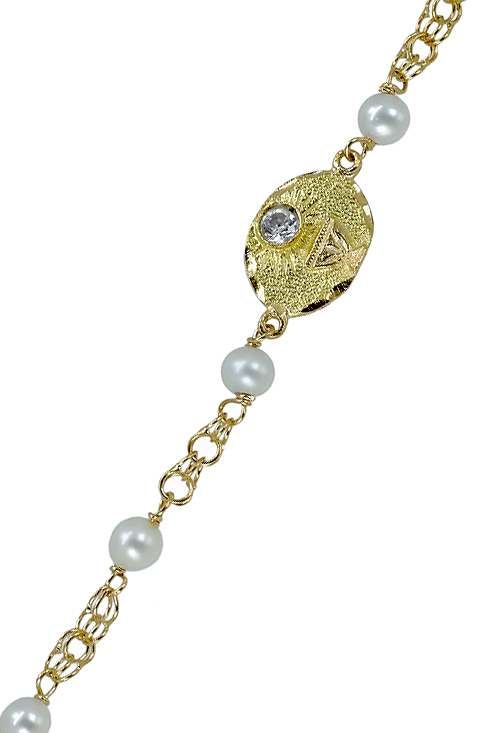 Pulsera oro amarillo y perlas para nina, especial 1a comunion - foto 04 - rfcia 002_7909PU