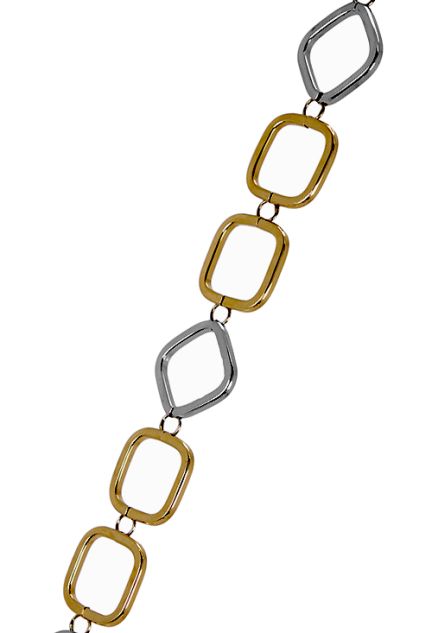 Pulsera oro bicolor 18 ktes eslabones - foto 04 - rfcia 003_1188