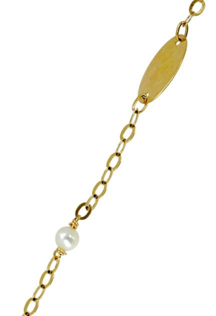 Pulsera para ninas. especial comunion. oro 18K y perlas - foto 04 - rfcia 045_48306142-18