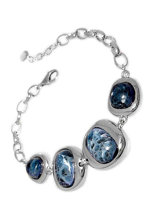 Pulsera plata ley con piedras brazalete rfcia.252_B25285