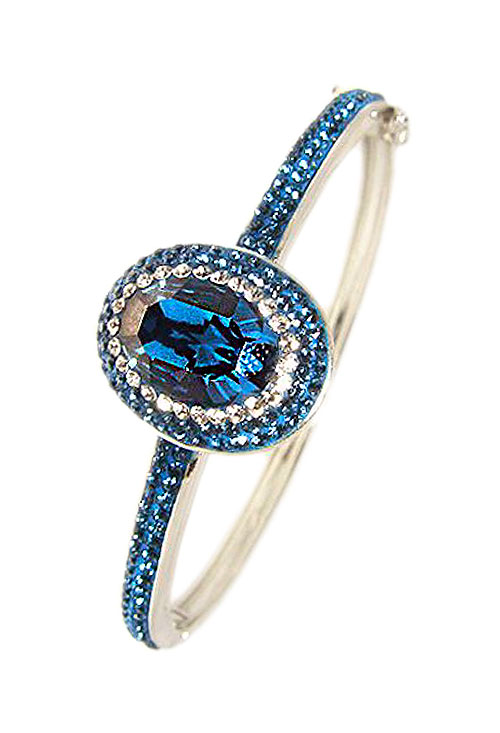 Consejos para elegir el regalo de joyería perfecto en 2025 Pulseras Plata de Ley con cristal azul y circonitas. 252_BS0033A