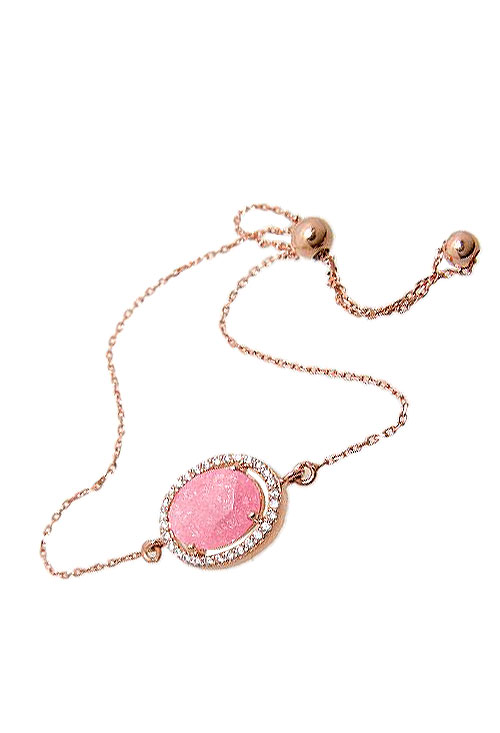 Pulsera plata ley con piedras cadena rfcia.256_003-P-R