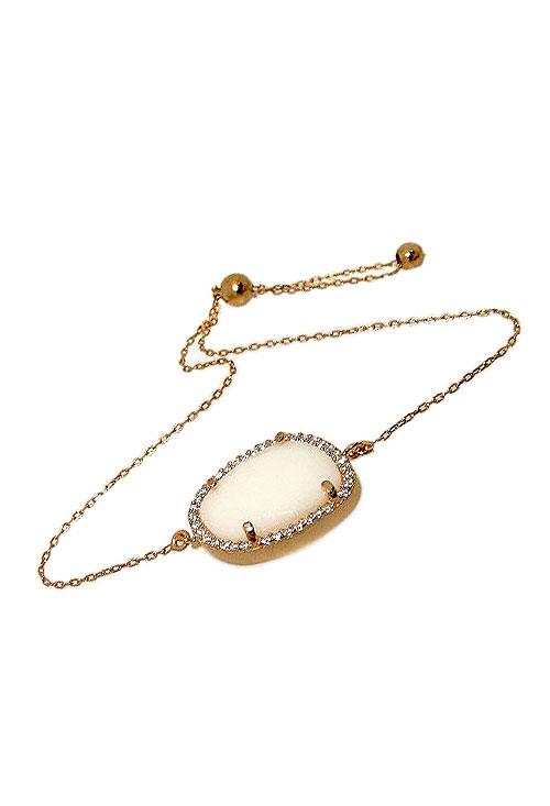 Pulsera plata ley con piedras cadena rfcia.256_006-P-R