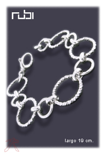 Pulsera plata, sin piedras, cadena. 144_GIO417 Pulsera plata ley sin piedras cadena rfcia.144_GIO417