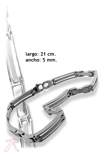 Pulsera plata ley sin piedras cadena rfcia.243_826-00003