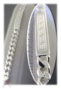 Pulsera plata para hombre no te olvides 200_L10148 Pulsera plata ley sin piedras esclava rfcia.200_L10148