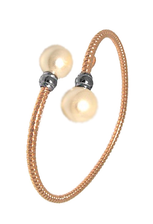 Pulsera plata chapada en oro rosa con perlas mavelinas. 200_PPU2178 pulsera-rigida-plata-de-ley-con-perlas-mavelinas