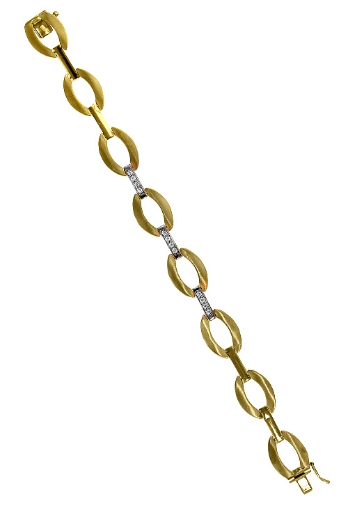 Pulsera oro bicolor 18 ktes. 045_09346247-19 pulsera de mujer oro bicolor 18 kilates con circonitas 045_09346247-19_02