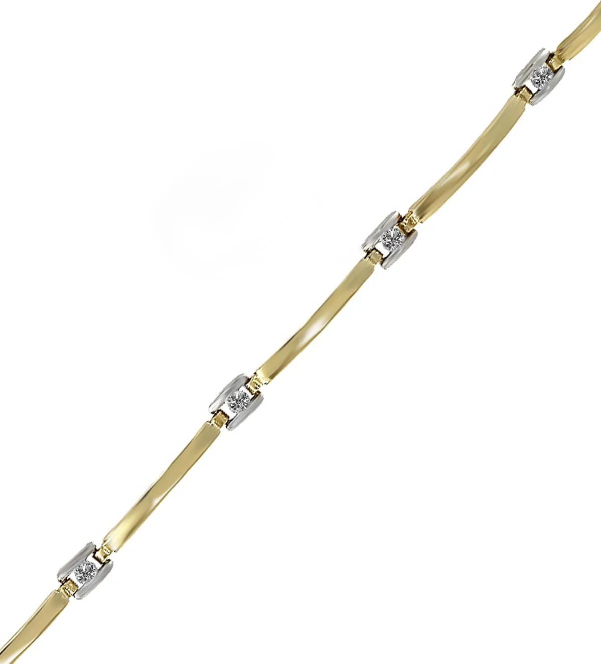Pulsera oro bicolor 18 ktes con diamante 192_Z4506 pulsera de oro con diamantes vista principal para web 192_Z4506 extendida