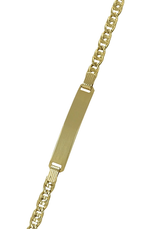 Pulsera oro 18 ktes Primera Comunión 003_0024 pulsera de oro con chapa para grabar especial 1 Comunión 003_0024 detalle extendida