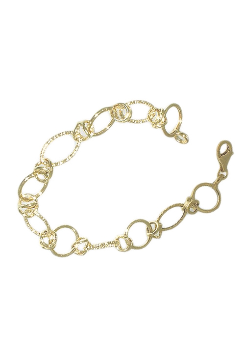 Pulsera de plata chapada en oro 200_PPU2100 pulsera de plata chapada cadena asas de diferentes tamaños 200_ppu2100_1