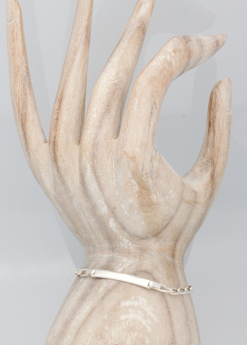 pulsera de plata con chapa para grabar precio barato joyas online foto en maniqui126_BILBAO100CH_02