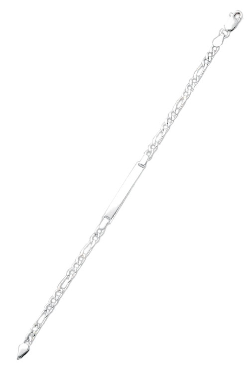 pulsera de plata con chapa para grabar vista extendida 126_BP(1-3)100CH_01