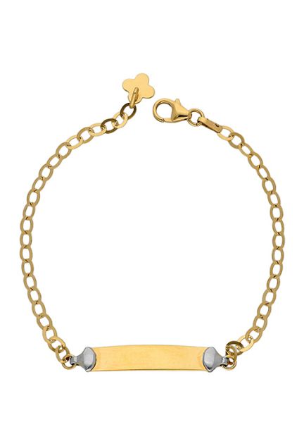 pulsera esclava oro 18 kilates primera comunion con chapa para grabar precio barato joyeria online foto cenital 045_44999C37BA_01