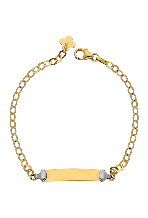pulsera esclava oro 18 kilates primera comunion con chapa para grabar precio barato joyeria online foto cenital 045_44999C37BA_01