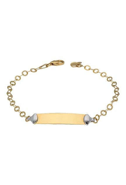 pulsera esclava oro 18 kilates primera comunion con chapa para grabar precio barato joyeria online foto frontal 045_44999C37BA_03