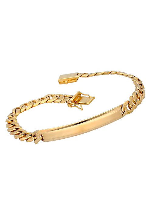 Pulsera de oro para hombre con chapa 083_SE355 Pulsera de oro para hombre con chapa 083_SE355-0