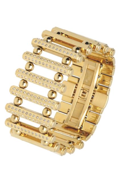 pulsera mujer chapada en oro amarillo con circonitas