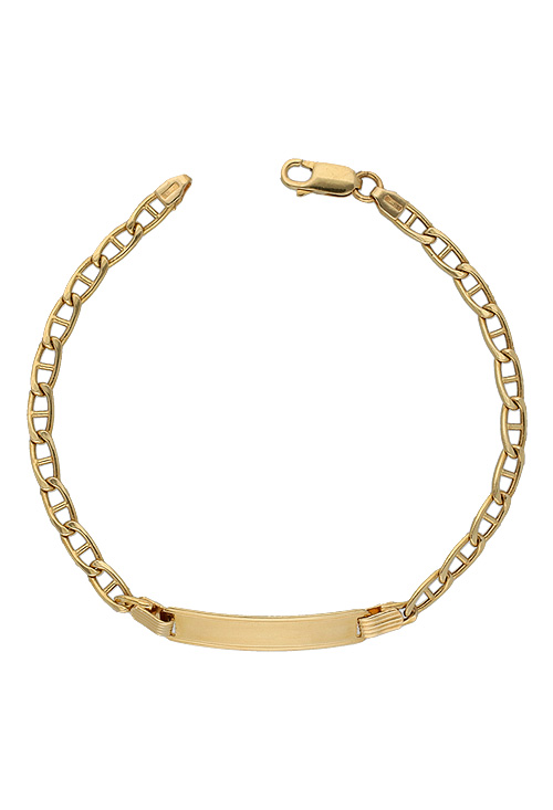 pulsera oro 18 kilates para mujer con chapa para grabar foto cenital precio barato joyeria online 038_LO-032-12-MY3