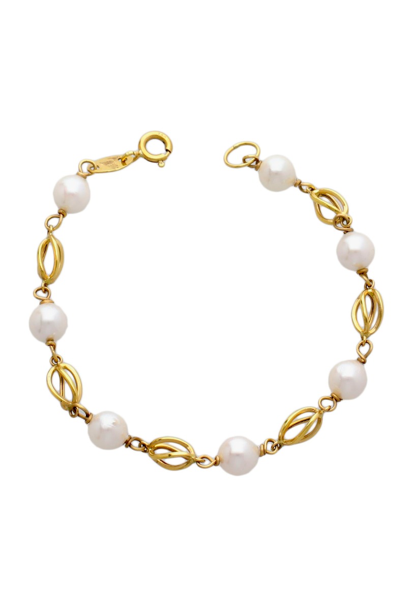 Pulsera 1ª Comunión oro 18K y perlas cultivadas 024_005-P pulsera oro amarillo 18 ktes y perlas cultivadas foto principal