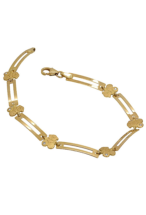 Pulsera oro amarillo 18K osos 045_48306210-19 Pulsera oro 1ª ley 750 mmas. (18 k.) Señora eslabones entrepiezas oro amarillo rfcia.045_48306210-19