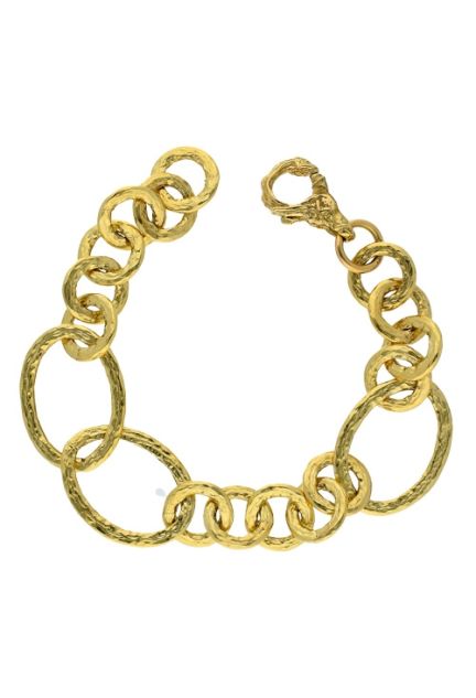 pulsera oro amarillo 18 ktes asas ovaladas diferentes tamaños vista desde arriba 221_6053
