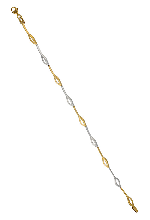 pulsera oro bicolor 18 kilates tramos rectos y ojivales que alternan el oro blanco y amarillo foto extendida 157_P0026_03