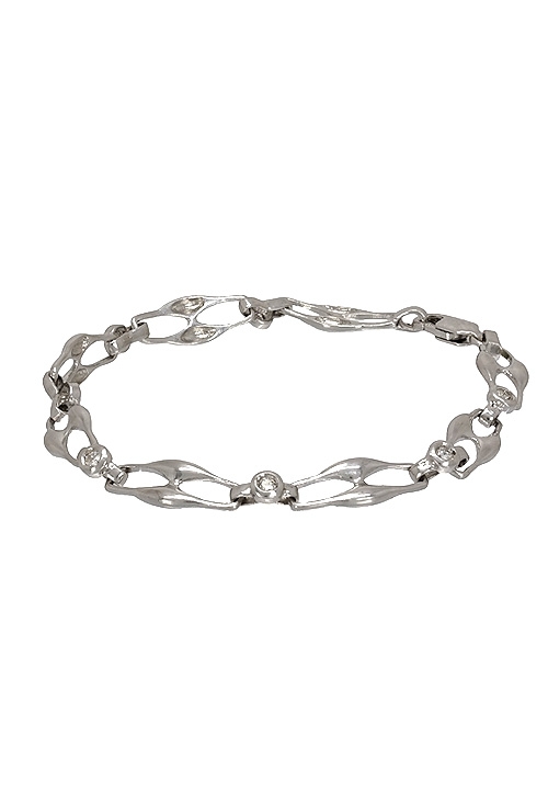 pulsera oro blanco 18 ktes con diamantes eslabones barco vista en plano 192_Z4523_01