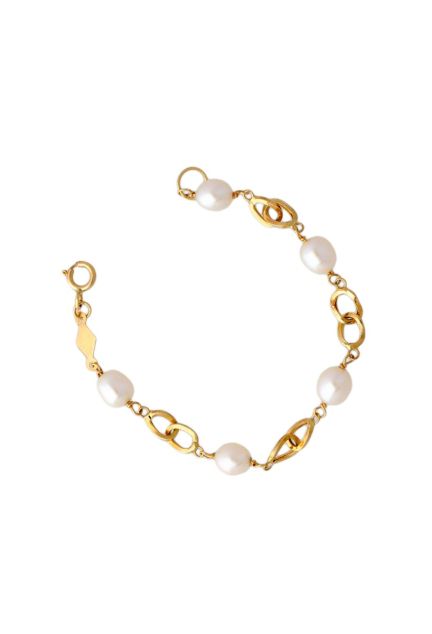 Pulsera para bebe en oro amarillo con perlas - foto 3 - rfcia.002_7941PU