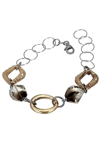 pulsera plata bicolor con cuarzos color topacio fume 200_128110