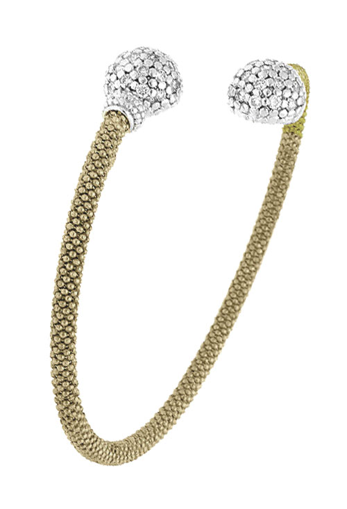 Pulsera rígida plata bicolor y cristales checos 200_A3085-AM pulsera plata bicolor rigida vista lateral 200_A3085-AM_02