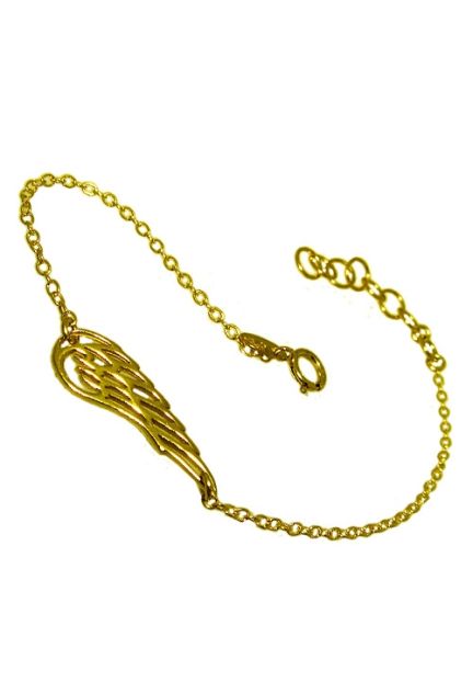 pulsera plata chapada ala de angel 266-042112-2-1