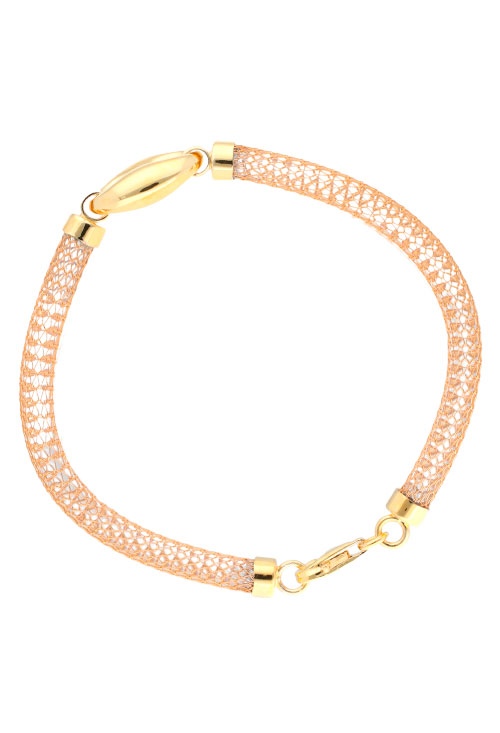 Pulsera de plata chapada en oro. 094_70814-PCR pulsera plata chapada calabrote foto cenital