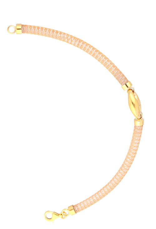 Pulsera de plata chapada en oro. 094_70814-PCR pulsera plata chapada calabrote foto lateral