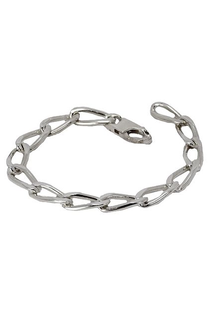 Pulsera plata ley sin piedras cadena rfcia.126_BILBAO220-20