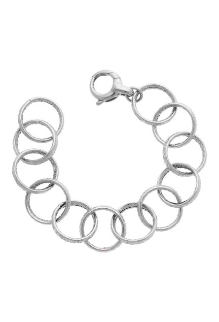 pulsera de plata cadena de eslabones asas redondas vista cenital 144_GIO396