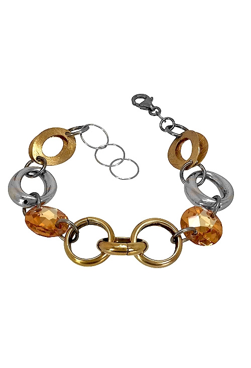 Pulsera plata bicolor y citrinos 200_140160 Pulsera plata bicolor y citrinos 200_140160-0