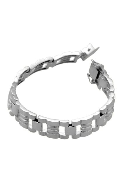 Pulsera plata ley sin piedras cadena rfcia.081_2023