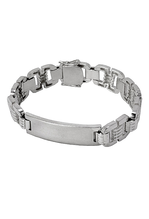 Pulsera plata, esclava caballero para grabar 081_2080-E Pulsera plata, sin piedras, esclava. 081_2080-E joyeria en madrid
