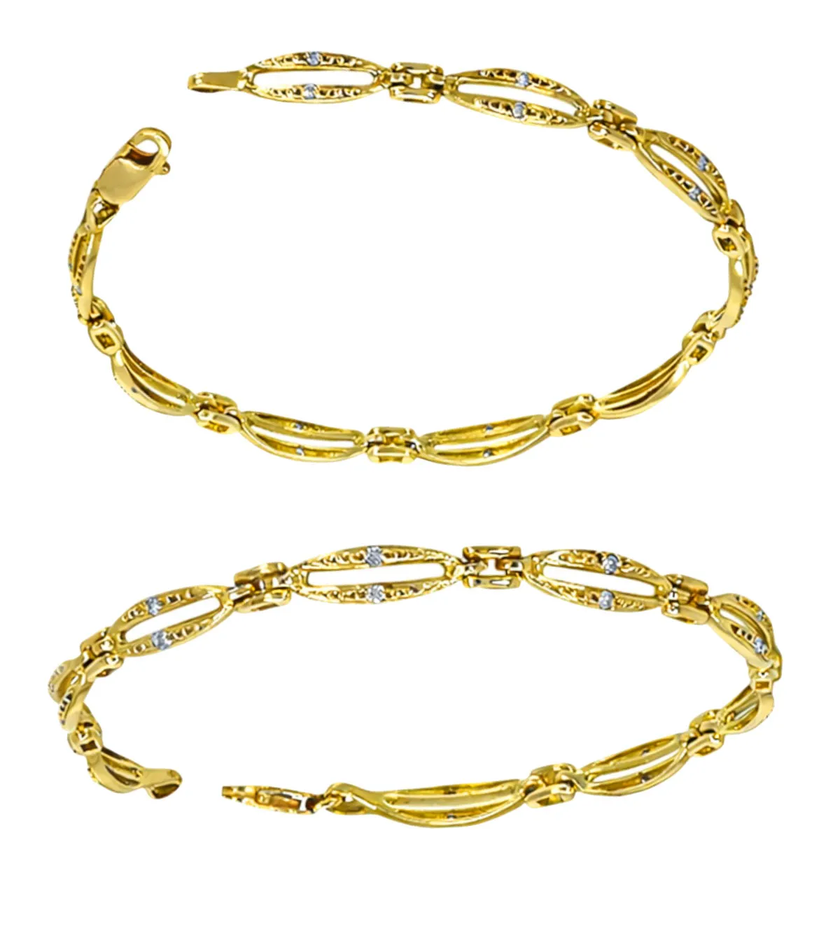 Pulsera de oro amarillo con diamantes 192_Z4543 pulserade oro 18k con diamantes naturales talla brillante 192_Z4543_01
