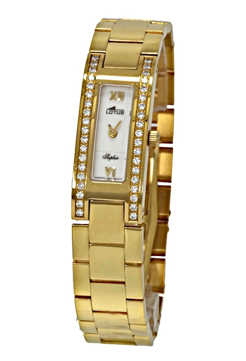 Reloj de mujer en oro con diamantes marca Lotus precios baratos para venta online 320-1
