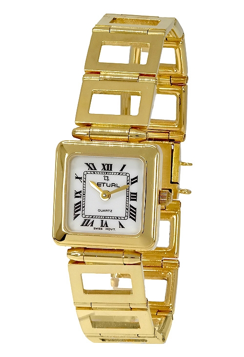 Reloj para mujer marca Letual caja y brazalete en oro de 18 kilates precios baratos 109_T-0140